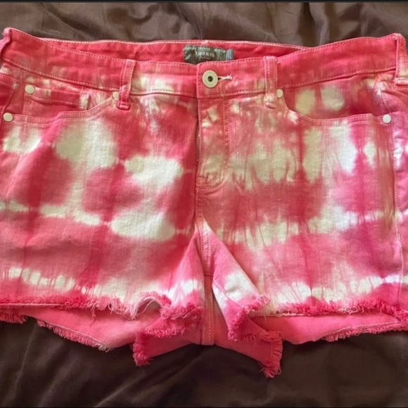 torrid | Shorts | Tiedye Pink And White Shorts | Poshmark